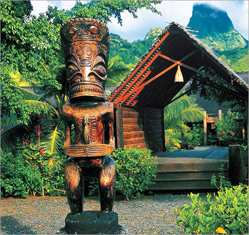 A Maori Tiki carving from the Marquesas Islands.