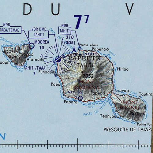 A map of Tahiti.