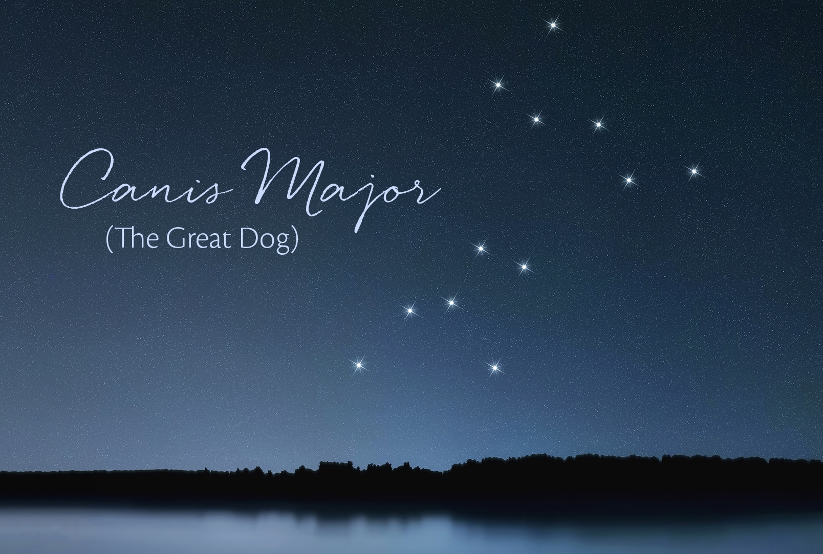 Canis Major is an ancient constellation representing the larger of the two dogs that follow Orion (the other being Canis Minor, not pictured).