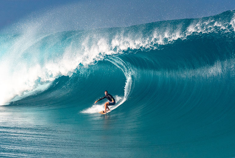 thumbnail image 2 of Large Surf Poster – 24x36 Wave Barrel – Rob Machado Tahiti Ocean Art – GAS 2 of 6