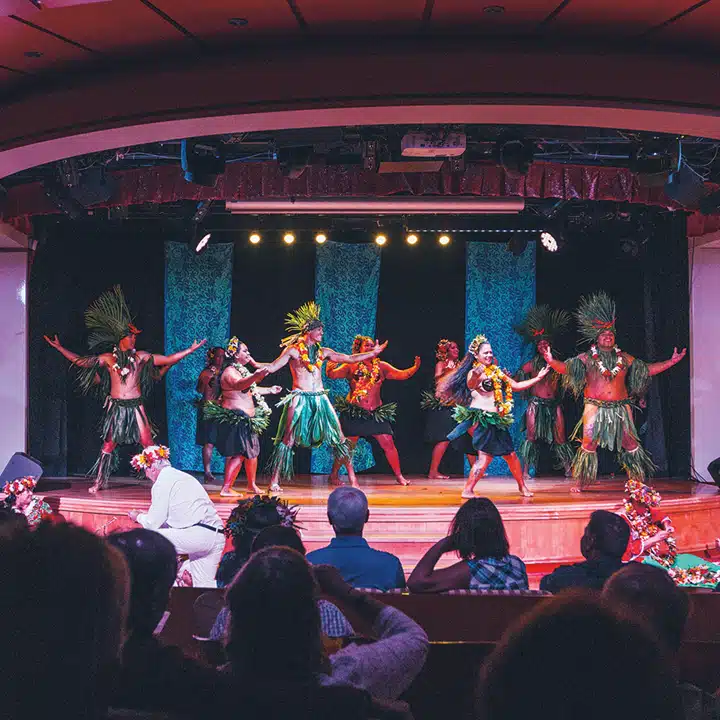 Paul Gauguin Cruises | Gauguines perform on stage for the nightly cultural show.