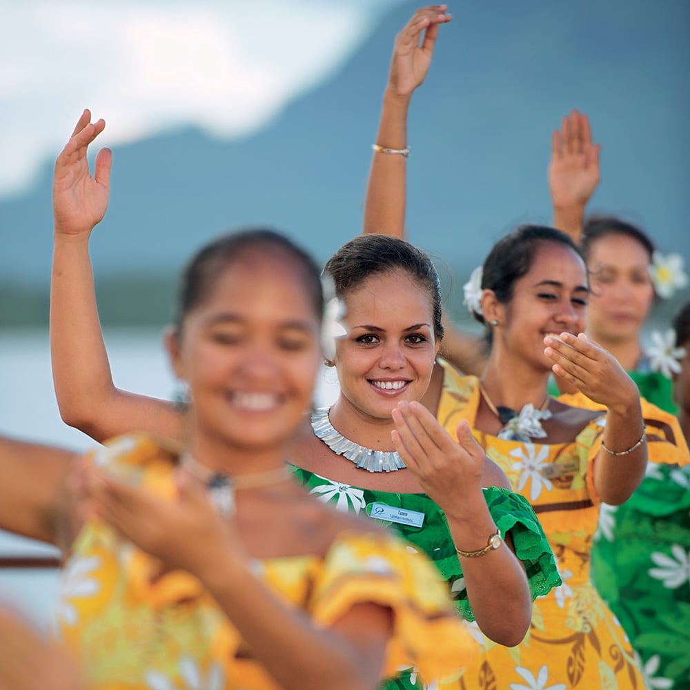 Paul Gauguin Cruises | Local Tahitian staff entertainers